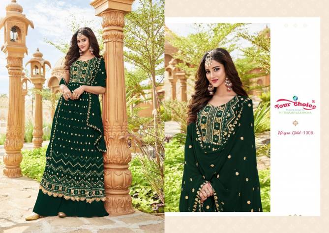 Your Choice Nyraa Gold Heavy Wedding Wear Wholesale Georgette Suits Catalog